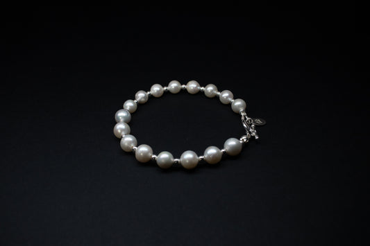 Bracelet pureté en perles d'eau douce et argent 925